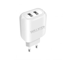 Мережевий зарядний пристрій (адаптер) WALKER WH-27 2USB / 2.1A white TPS-2710000174370