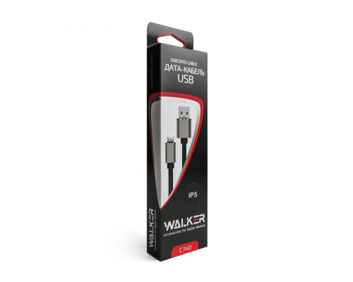 Кабель USB WALKER C740 Lightning black TPS-2710000149224