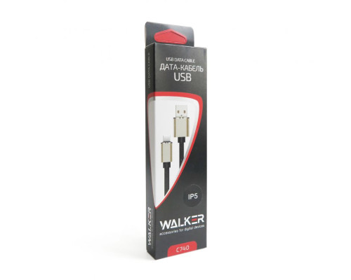 Кабель USB WALKER C740 Micro black TPS-2710000149057