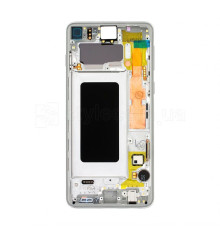 Дисплей (LCD) для Samsung Galaxy S10/G973 (2019) з тачскріном та рамкою white Service Original (PN:GH82-18850B) TPS-2710000221470