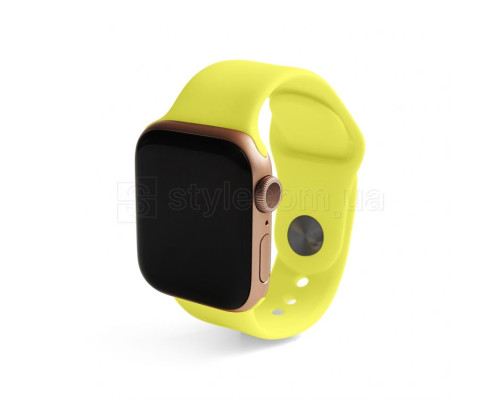 Ремінець для Apple Watch Sport Band силіконовий 42/44мм S/M lime green / лимонний (32) TPS-2710000221692