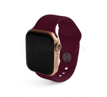 Ремінець для Apple Watch Sport Band силіконовий 42/44мм S/M marsala / марсала (52)