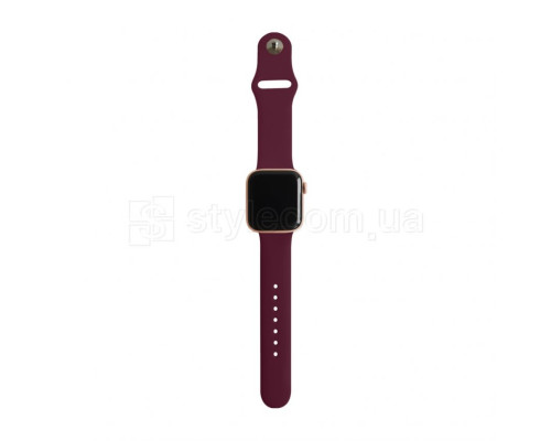 Ремінець для Apple Watch Sport Band силіконовий 42/44мм S/M marsala / марсала (52)