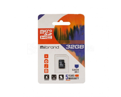 Карта пам'яті Mibrand MicroSDHC 32GB Class 10 UHS-I TPS-2710000223238