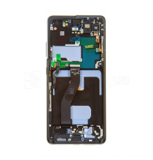 Дисплей (LCD) для Samsung Galaxy S21 Ultra/G998 (2021) з тачскріном та рамкою black Service Original (PN:GH82-24591A) TPS-2710000224303