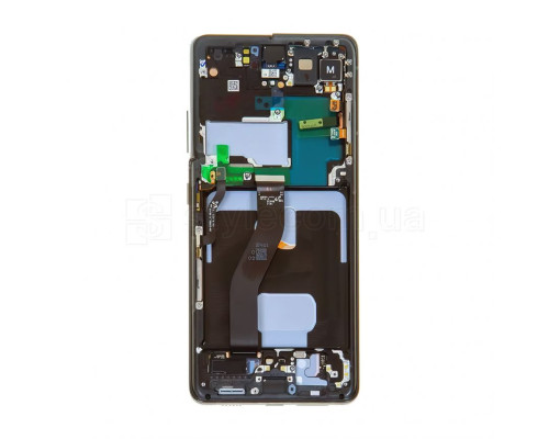 Дисплей (LCD) для Samsung Galaxy S21 Ultra/G998 (2021) з тачскріном та рамкою black Service Original (PN:GH82-24591A) TPS-2710000224303