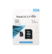 Карта пам'яті Team MicroSDHC 16GB Class 10 + SD-адаптер (TUSDH16GCL1003)