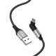 Кабель USB XO NB176 Lightning Quick Charge 2.4A 1.2м black TPS-2710000226369