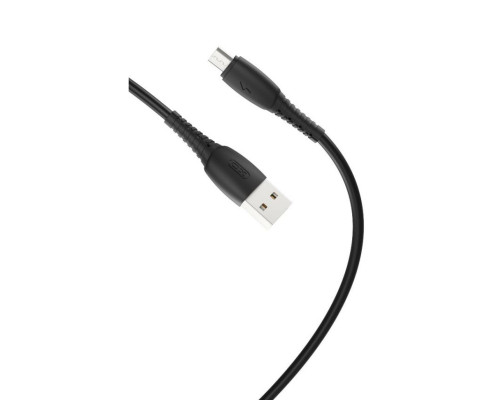 Кабель USB XO NB-P163 Micro Quick Charge 2.4A black
