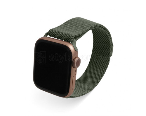 Ремінець для Apple Watch міланська петля 42/44мм olive green / оливковий (6)