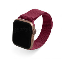 Ремінець для Apple Watch міланська петля 42/44мм wine red / червоне вино (20) TPS-2710000227335