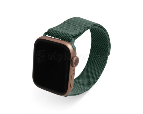 Ремінець для Apple Watch міланська петля 42/44мм dark green / темно-зелений (5)