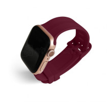 Ремінець для Apple Watch Sport Band рифлений 38/40мм S/M purple red / вишневий (10) TPS-2710000227823