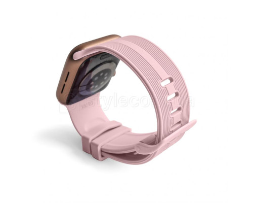 Ремінець для Apple Watch Sport Band рифлений 38/40мм S/M light pink / ніжно-рожевий (13) TPS-2710000227854