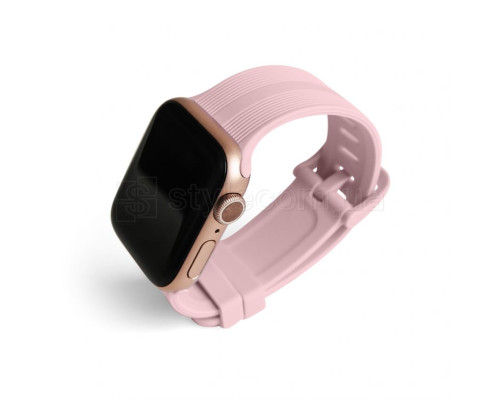 Ремінець для Apple Watch Sport Band рифлений 38/40мм S/M light pink / ніжно-рожевий (13) TPS-2710000227854