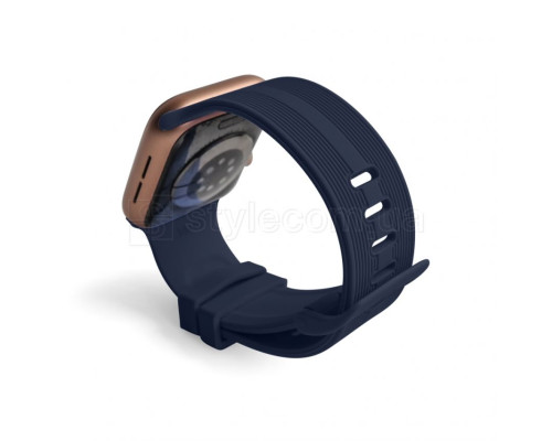 Ремінець для Apple Watch Sport Band рифлений 38/40мм S/M dark blue / темно-синій (4) TPS-2710000227847
