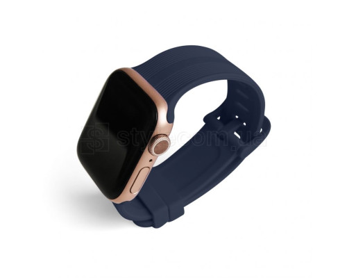 Ремінець для Apple Watch Sport Band рифлений 38/40мм S/M dark blue / темно-синій (4) TPS-2710000227847