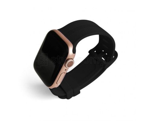 Ремінець для Apple Watch Sport Band рифлений 38/40мм S/M black / чорний (8)