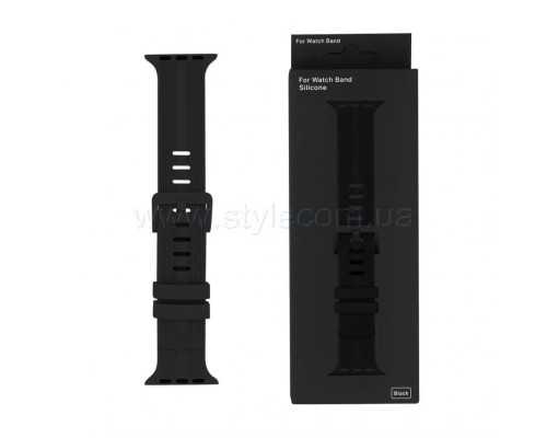 Ремінець для Apple Watch Sport Band рифлений 38/40мм S/M black / чорний (8)