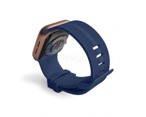 Ремінець для Apple Watch Sport Band рифлений 38/40мм S/M midnight blue / опівнічний-синій (11) TPS-2710000227908