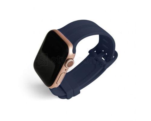 Ремінець для Apple Watch Sport Band рифлений 42/44мм S/M dark blue / темно-синій (4) TPS-2710000227960