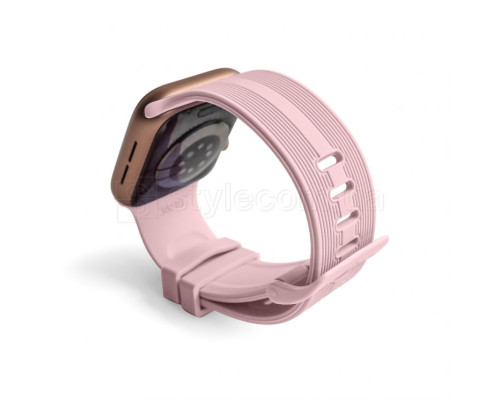 Ремінець для Apple Watch Sport Band рифлений 42/44мм S/M light pink / ніжно-рожевий (13) TPS-2710000227977