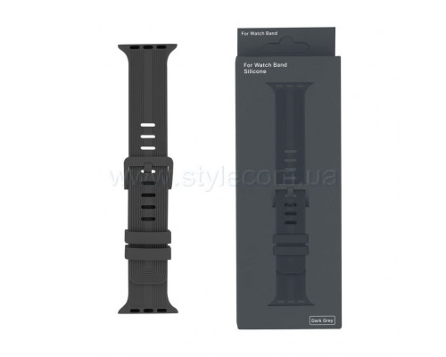 Ремінець для Apple Watch Sport Band рифлений 42/44мм S/M dark grey / темно-сірий (6) TPS-2710000228011