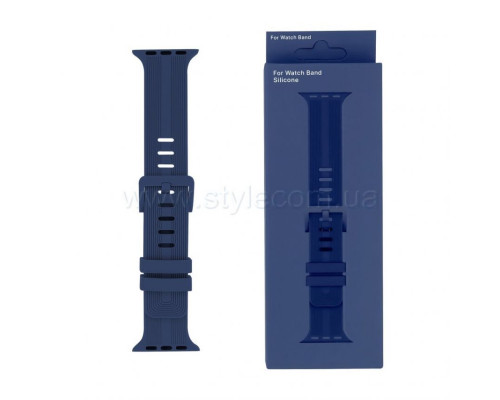 Ремінець для Apple Watch Sport Band рифлений 42/44мм S/M midnight blue / опівнічний-синій (11) TPS-2710000228028