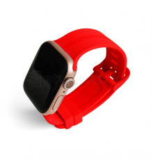 Ремінець для Apple Watch Sport Band рифлений 42/44мм S/M red / червоний (9)