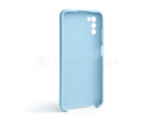 Чохол Original Silicone для Samsung Galaxy A03s/A037 (2021) light blue (05)