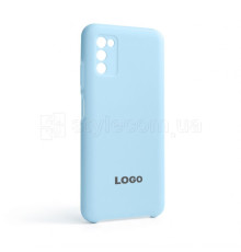 Чохол Original Silicone для Samsung Galaxy A03s/A037 (2021) light blue (05)