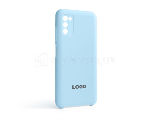 Чохол Original Silicone для Samsung Galaxy A03s/A037 (2021) light blue (05)