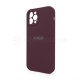 Чохол Full Silicone Case для Apple iPhone 12 Pro maroon (42) закрита камера TPS-2710000228684