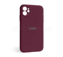 Чохол Full Silicone Case для Apple iPhone 12 maroon (42) закрита камера TPS-2710000228479