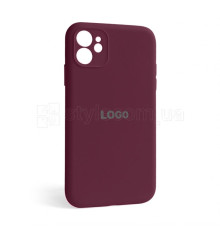 Чохол Full Silicone Case для Apple iPhone 12 maroon (42) закрита камера