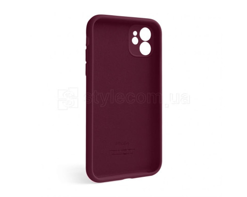 Чохол Full Silicone Case для Apple iPhone 12 maroon (42) закрита камера TPS-2710000228479