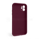 Чохол Full Silicone Case для Apple iPhone 12 maroon (42) закрита камера TPS-2710000228479