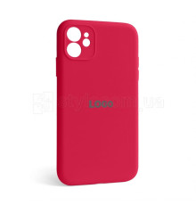 Чохол Full Silicone Case для Apple iPhone 12 rose red (37) закрита камера