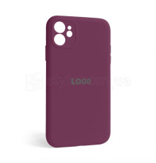 Чохол Full Silicone Case для Apple iPhone 12 plum (57) закрита камера