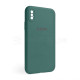 Чохол Full Silicone Case для Apple iPhone X, Xs pine green (55) закрита камера