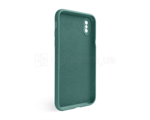 Чохол Full Silicone Case для Apple iPhone X, Xs pine green (55) закрита камера