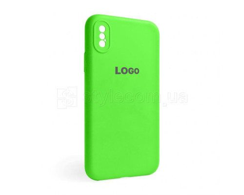 Чохол Full Silicone Case для Apple iPhone X, Xs shiny green (40) закрита камера