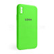 Чохол Full Silicone Case для Apple iPhone X, Xs shiny green (40) закрита камера