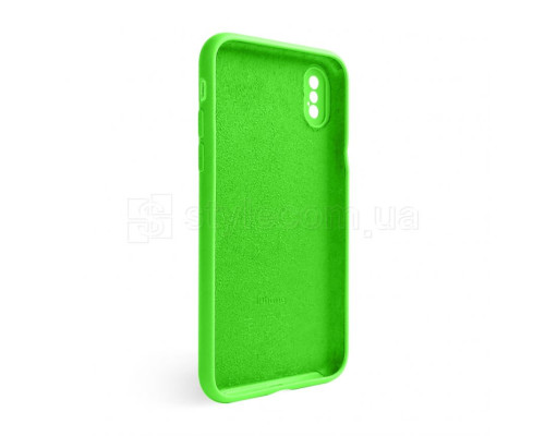 Чохол Full Silicone Case для Apple iPhone X, Xs shiny green (40) закрита камера
