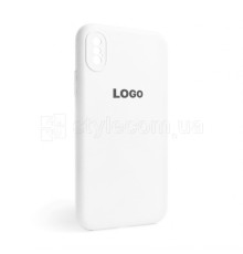 Чохол Full Silicone Case для Apple iPhone X, Xs white (09) закрита камера