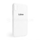 Чохол Full Silicone Case для Apple iPhone X, Xs white (09) закрита камера