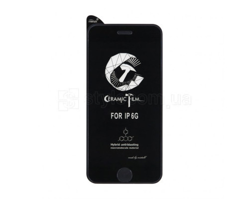 Захисна плівка Ceramic Film для Apple iPhone 6, 6s black (тех.пак.) TPS-2710000230281