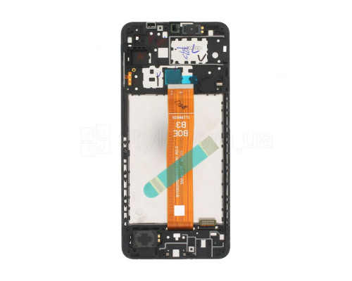 Дисплей (LCD) для Samsung Galaxy A12/A127 (2021) з тачскріном та рамкою black Service Original (PN:GH82-26486A) TPS-2710000230441