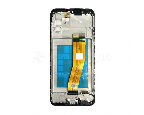 Дисплей (LCD) для Samsung Galaxy A03s/A037 (2021) 160.5x72 з тачскріном та рамкою black Original Quality TPS-2710000231967