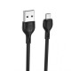 Кабель USB XO NB200 Micro Quick Charge 2.1A 2м black TPS-2710000232230